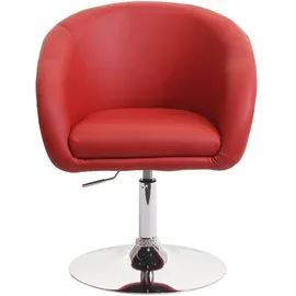 chefgastro Esszimmerstuhl Kunstleder Rot 6er Set