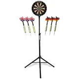 Stagecaptain DBS-1715 BullsEye Pro Dartscheibe + Ständer Set Schwarz