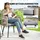 Outsunny Gartenstuhl 2er Set Gartenstuhl 54 x 65 x 80 cm grau/silber wetterfest mit Armlehne
