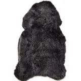 KUHFELL online & NOMAD Fellteppich Echtes großes Lammfell Schaffell Teppich in Weiß Schwarz Blau Braun, Atmungsaktiv, Temperaturausgleichend, Antibakteriell grau 110 cm