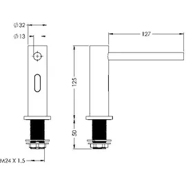 kwc aquarotter gmbh KWC AR Seifenspender, elek., Standmontage, vern. gebürstet, Steckernetzteil 230 VAC,