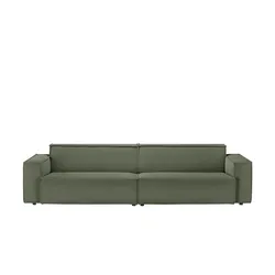 Big Sofa Cord Upper East ¦ grün ¦ Maße (cm): B: 296 H: 72 T: 106