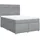 vidaXL Boxspringbett mit Matratze Hellgrau 140x200 cm Stoff