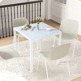 Homcom Esszimmertisch 75 x 75 x 75 cm weiß