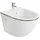 LaVita Universal Wand-Bidet Sofi Gold Line mit Hahnloch und Überlaufschutz aus Keramik Sitzwaschbecken zur Montage an der Wand Hygienisch und Pflegeleicht 36,5x49x32,5 cm