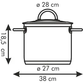 Tescoma Topf VISION mit Deckel ø 28 cm, 11,0 l
