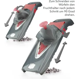Boerner Pharma Vital Gemüsehobel Profi Set 12-tlg. Rot/Schwarz