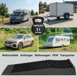 Trutzholm Kunststoff Auffahrrampen extra flach PKW, Wohnwagen Wohnmobil, 3t Traglast