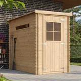 TIMBELA Gerätehaus 1,44 x 2,39 m Naturbelassen