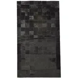 Kuhfelle Online & Nomad KUHFELL Teppich Patchwork SCHWARZ GEFÄRBT 100 x 200 cm FELLTEPPICH AUS ECHTEM KUHFELL RINERFELL