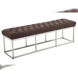 CLP Sitzbank Amun Stoff Edelstahl braun/150 cm