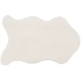 Atmosphera Kunstfell-Teppich extra weich 60 x 90 cm Elfenbeinweiß