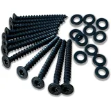 Akustikpaneelschrauben in Schwarz Universalschrauben Set für Akustikpaneele, Format: 4x35mm