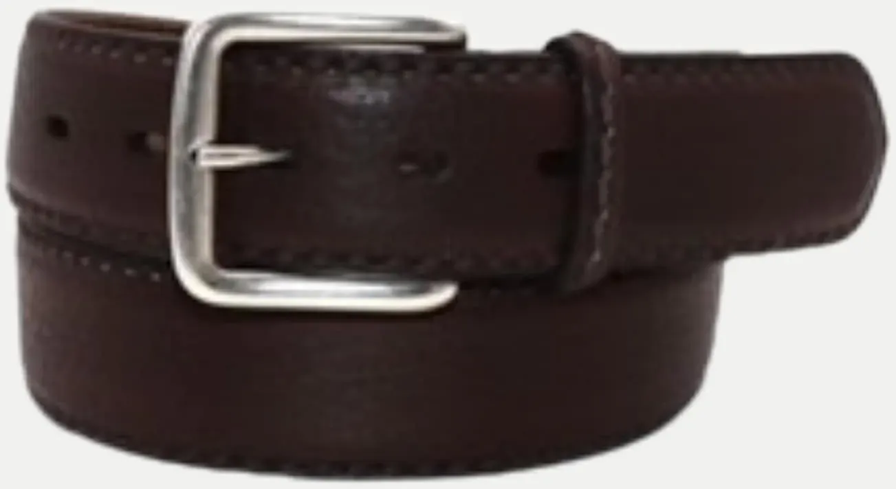 4cm breiter Gürtel aus Bisonleder Braun 110