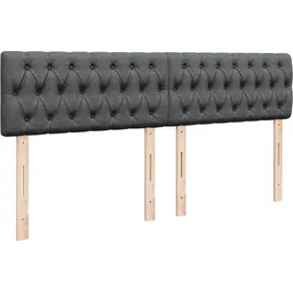 vidaXL Boxspringbett 180 x 200 cm Dunkelgrau