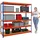 Proregal Schwerlastregal Metall 180x180x60 cm Blau/Orange
