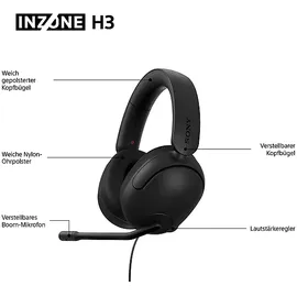 Sony INZONE H3, Over-ear Gaming-Headset Schwarz