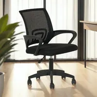 Idimex Bürodrehstuhl JAKE höhenverstellbar mit Armlehnen schwarz. Ergonomischer Schreibtischstuhl