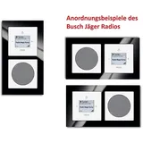 Busch Jäger Unterputz UP WLAN iNet Internetradio 8216 U (8216U) Komplett-Set, Radioeinheit + Lautsprecher + Rahmen axcent schwarz + Abdeckungen fu... - Schwarz/Weiß