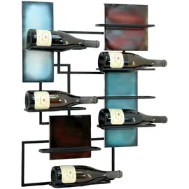 DanDiBo Ambiente Weinregal 8 Flaschen Wand Metall 96618 Schwarz