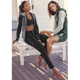 bench. loungewear Kapuzensweatjacke Damen schwarz-dunkelgrau Gr.32/34