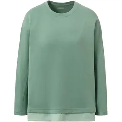 Tchibo - Oversized Fitness-Longsleeve - Damen - Gr. S - grün