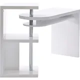 MCA Furniture Schreibtisch »Mattis«, mit Regalelment weiß hochglanz, Tischplatte schwenkbar, weiß