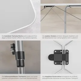 Tectake Klapptisch grau (402173)