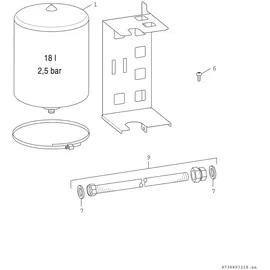 Bosch Installationszubehör EV 18 SO Solar-Ausdehnungsgefäß, 18l, 7738112127