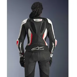 Alpinestars Stella Gp-r7 Lederkombi - Schwarz/Weiß/Neon-Rot / 50