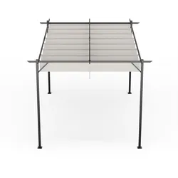 Blumfeldt Pantheon Robust Pergola 3x4m wetterbeständig Stahl pulverbeschichtet Beige