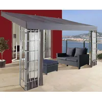 Quick Star Rank Anbau 3x4m Anthrazit mit 3 Seitenteilen