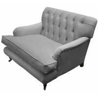 JVmoebel Chesterfield-Sofa, Chesterfield Sessel Wohnzimmer Klassisch Design Wohnzimmer Textil grau