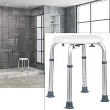 Hi Haushalt International Duschhocker höhenverstellbar mit Antirutsch-Füßen bis 150 kg