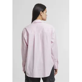URBAN CLASSICS Ladies Oversized Striped Blouse Pink/Weiß M