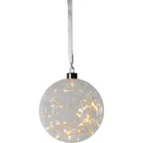 eglo christmas EGLO LED-Weihnachtskugel für Innen, beleuchtete Glaskugel zum Aufhängen, transparente Leuchtkugel zum Hängen, warmweiß, Strom-Betrieb, Ø 15 cm