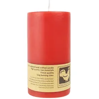 Kerzenfarm Hahn Stumpenkerze 90 mm rot