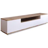 vente-unique Lotula TV-Lowboard 180 cm Weiß Holz