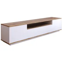 vente-unique Lotula TV-Lowboard 180 cm Weiß Holz