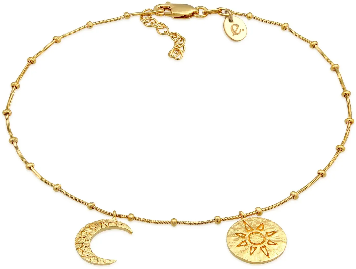 Elli Armkette »Fußschmuck Sonne Mond 925 Silber« Elli Gold 220