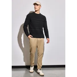 STREET ONE Rundhalspullover Schwarz M