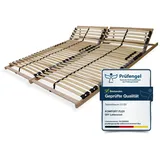 Lattenrost 28 Leisten, Selbstmontage, Beco, Kopfteil Kopfteil verstellbar, Lattenrost 180x200 cm, bestehend aus 2x Lattenrost 90x200 cm, 7-Zonen, Lattenrost 80x200 90x200 140x200 160x200 und weitere Größen 180 cm x 200 cm x 7,5 cm