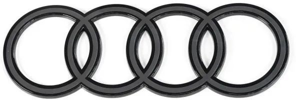 Original Audi Ringe Logo Black Edition Emblem