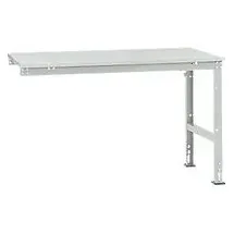 Manuflex Ansatztisch UNIVERSAL Standard, Tischplatte Kunststoff, 1500x1000, lichtgrau