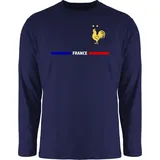 Shirtracer Rundhalsshirt Frankreich Trikot Wappen, France mit Stolz, Französisches Fan-Motiv 2026 Fussball WM Fanartikel blau 3XL