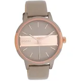 Oozoo Damen Armbanduhr Timepieces Analog Leder taupe braun D2UOC11153 - Grau