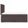vidaXL Boxspringbett mit Matratze Dunkelbraun 140x200 cm Stoff