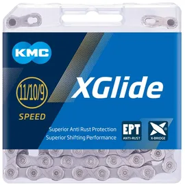 KMC X-Glide EPT Kette Dunkelsilber 118 Glieder