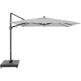 Doppler Pendelschirm myZone inkl. LED AX ca. 300 cm x 220 cm Hellgrau 8-teilig