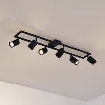 LINDBY Bravius 6-flammig schwarz Metall
